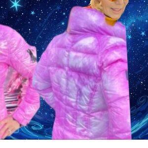 SAM. Pink Tie-Dye Quilted Puffer